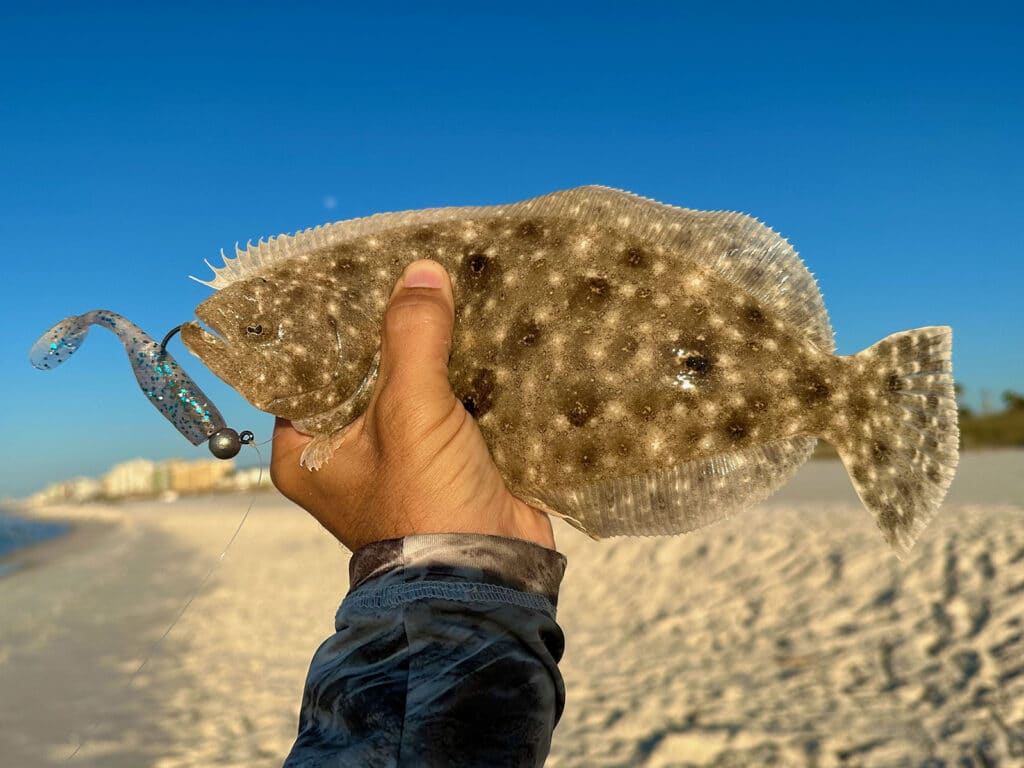 Flounder fishing the beach