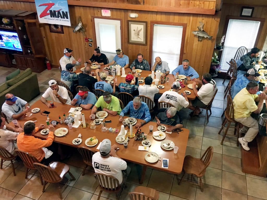 dinner at cajun fishing adventures