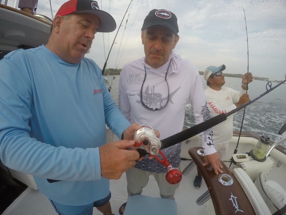 Ben Secrest of Accurate reels with an Accurate Valiant 400.