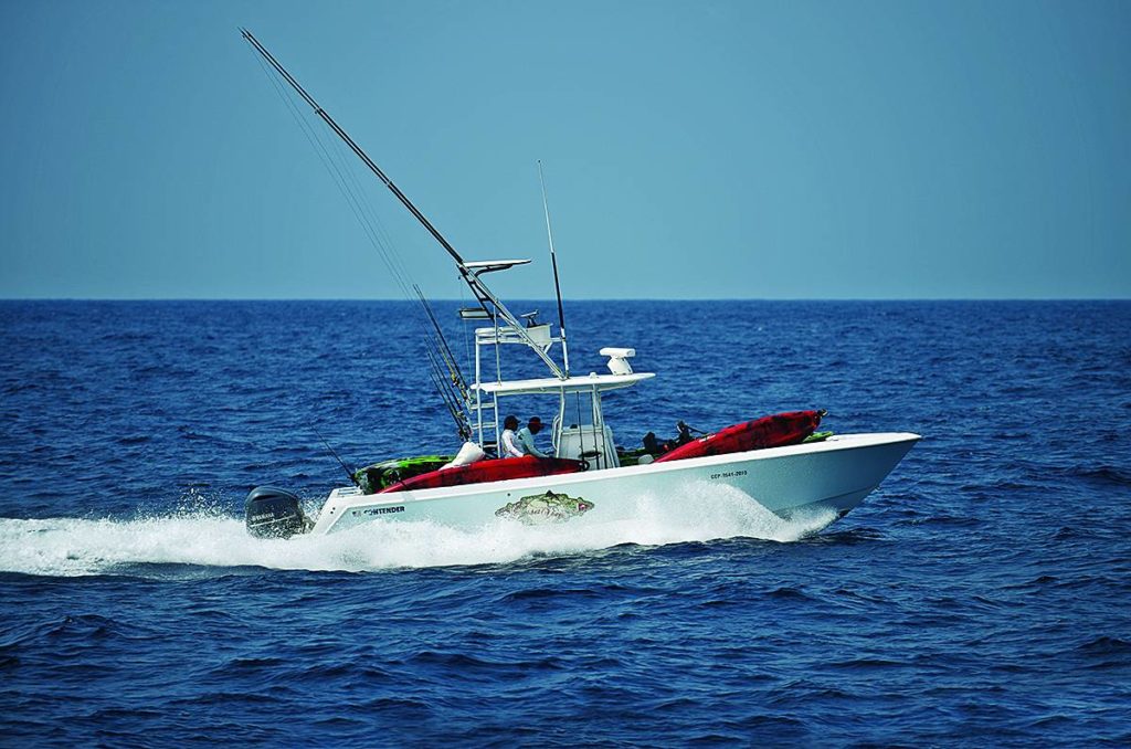 Casa Vieja resorts Contender 35 heads offshore with Old Town Predator kayaks