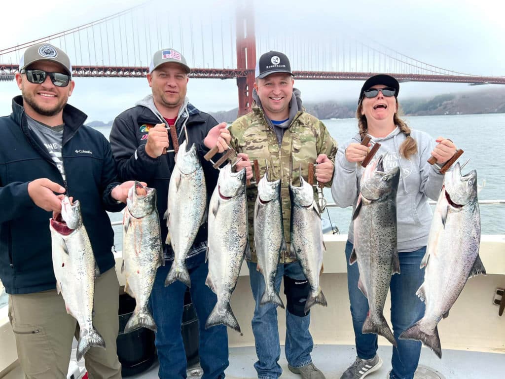 Anglers with multiple king salmon