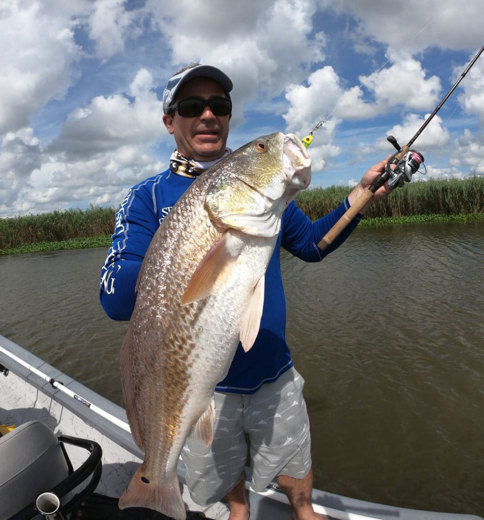 Catching Redfish in the Muddy Mississippi Marsh